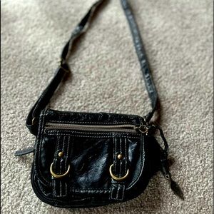 Small black purse With four zipper pockets
